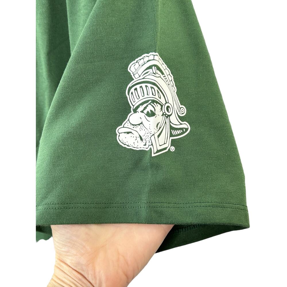 Nike Green Michigan State Spartans Cotton Retro T-Shirt Men's XXL NEW - Picture 3 of 7